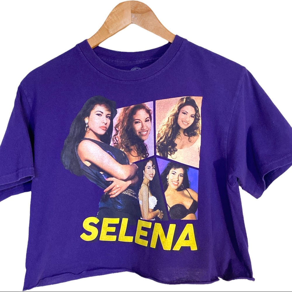SELENA Official Merchandise Purple Crop Top T-Shirt Size Medium